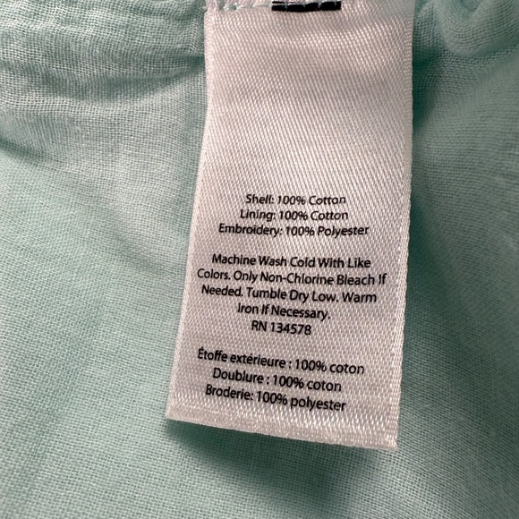 Vineyard Vines Girls Embroidered Cotton Dress Cap Sleeve Lined Back to School - Picture 6 of 11